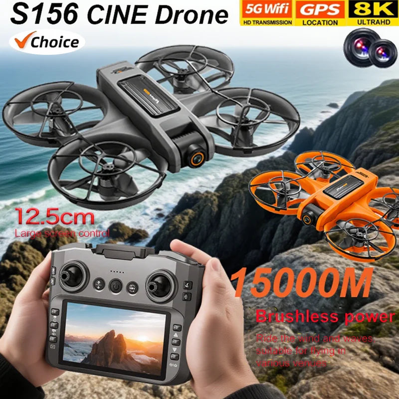 NEW S156 Mini Drone 5G GPS Professional 8K HD Aerial Photography Remote Control Aircraft HD Dual Camera Quadcopter boy Toys Gift