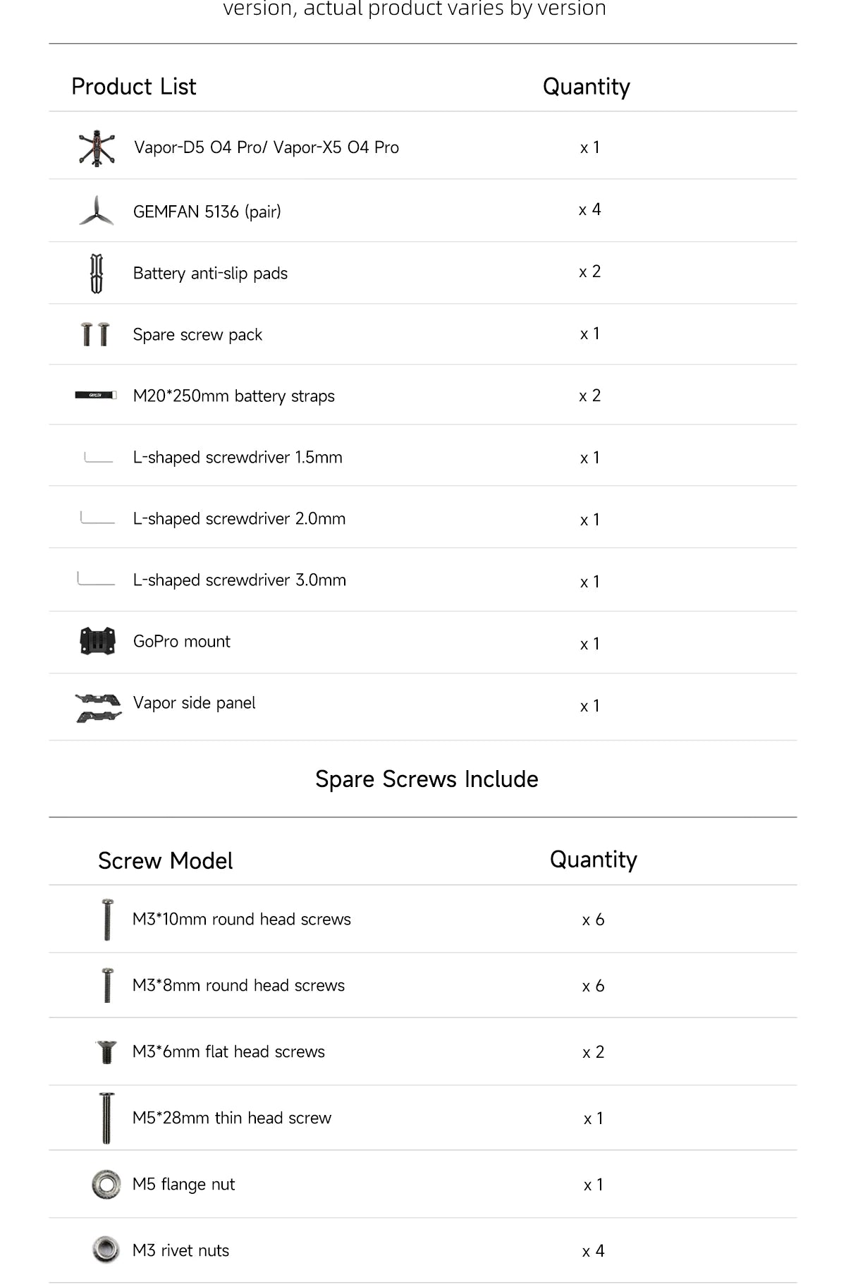 GEPRC Vapor-X5 D5 HD O4 Pro FPV Drone 5Inch O4 Air Unit VTX 4K 120fps Recording 2207E 1960KV Motor RC Quadcopter Freestyle Drone