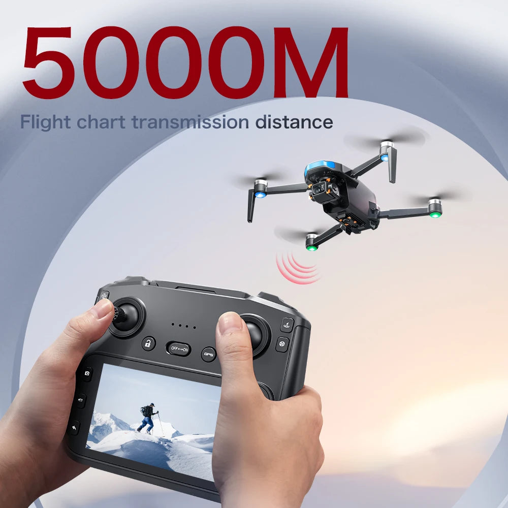 S-X1 New 5G GPS 8K HD EIS Cameras Drone with Screens 3-Axis Anti-shake Gimbal 8K Aerial Brushless Drones RC Quadcopters Mini UAV
