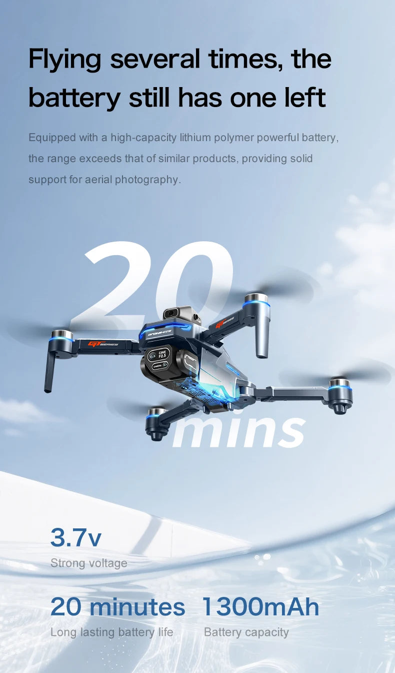 2025 New GT8 FPV Drones GPS 8K Professional HD 360° Dual Cameras 5G WIFI Brushless Motors Obstacle Avoidance Foldable Quadcopter