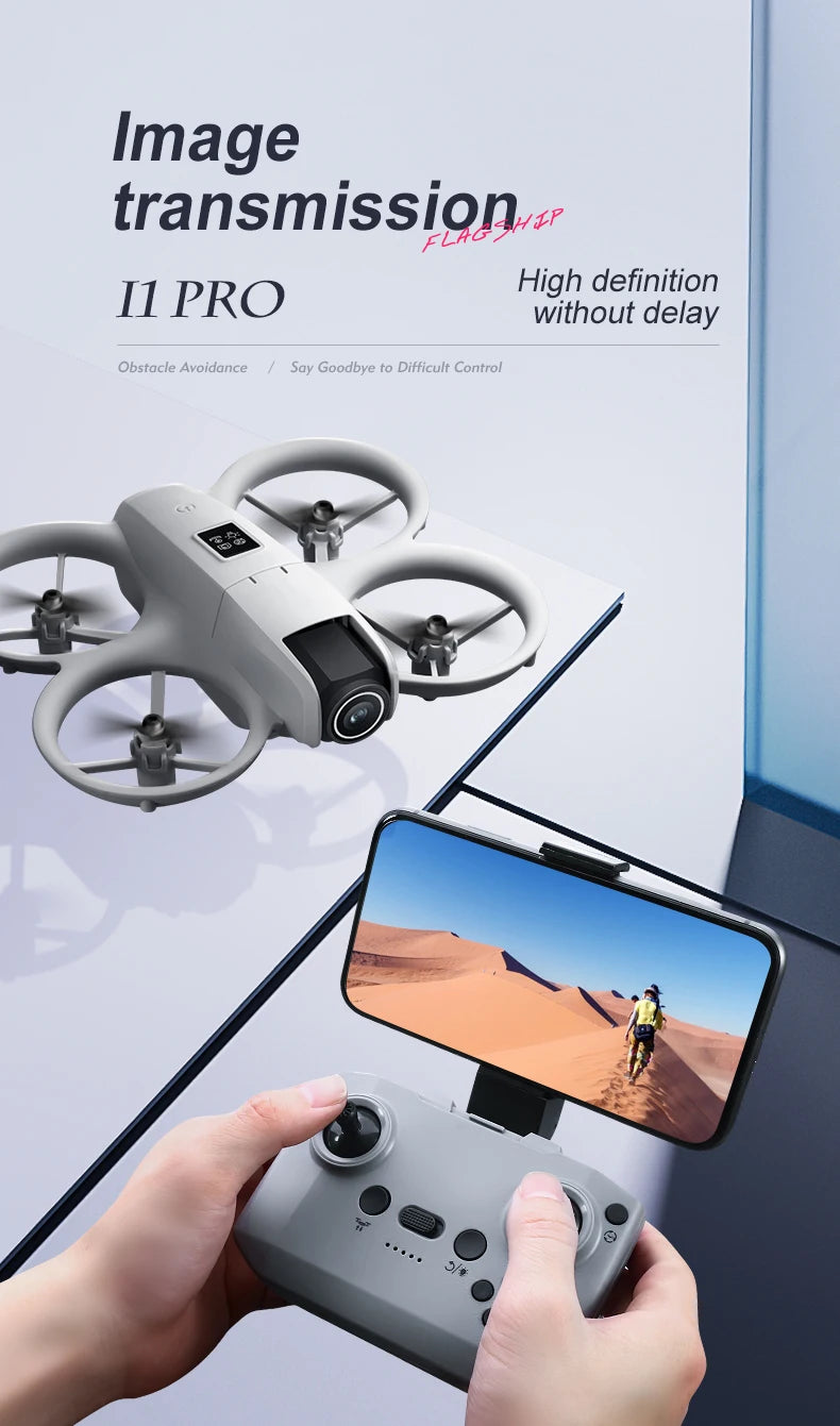 2025 NEW i1PRO Mini Drone Brushless Motor 8K Dual Camera HD Gesture Photography Quadcopters Intelligence Obstacles Avoidance UAV