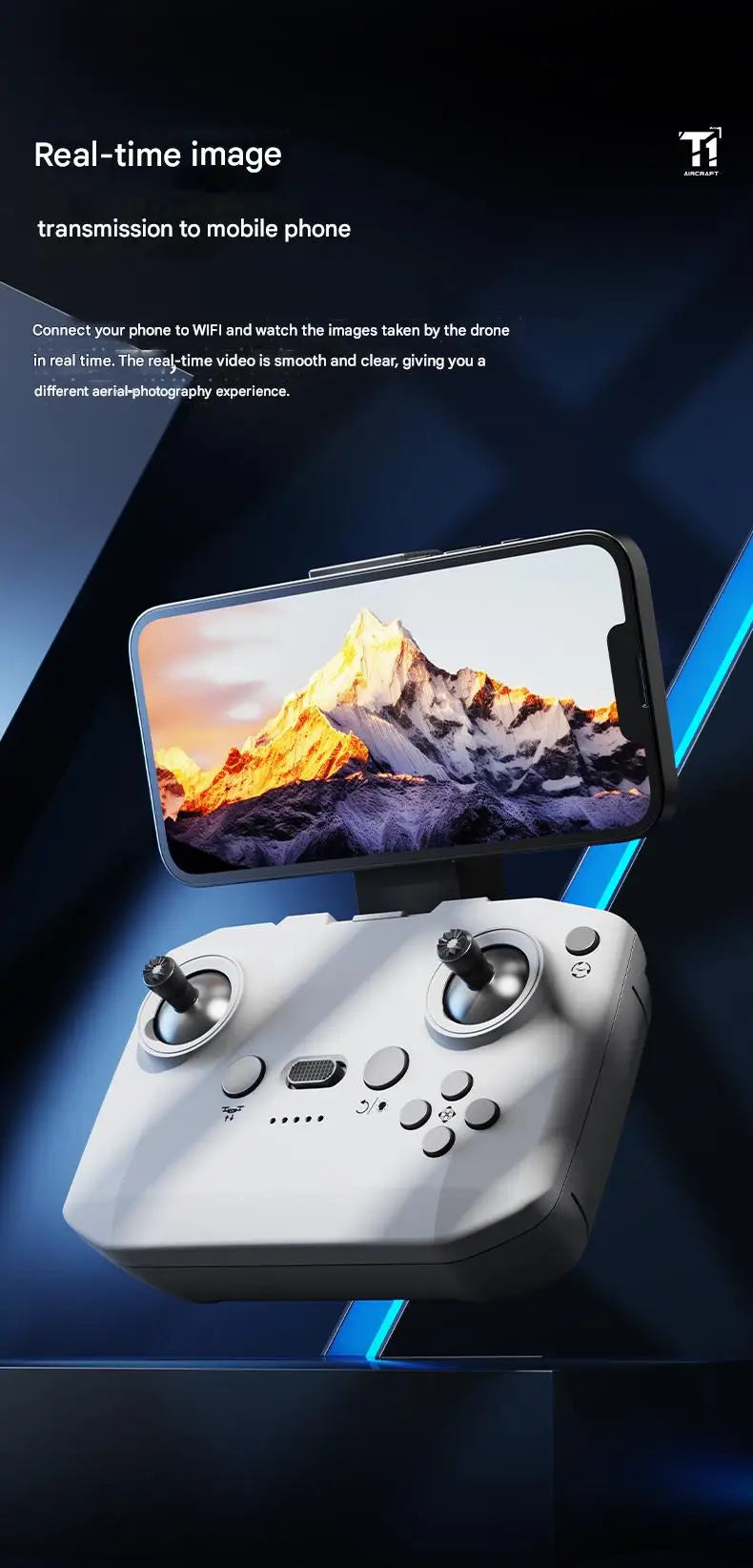 New T1 Professional Drone 8K HD Wide-Angle Camera WiFi FPV Height Hold Foldable RC Drone Quadrotor Helicopter Toy Holiday Gifts