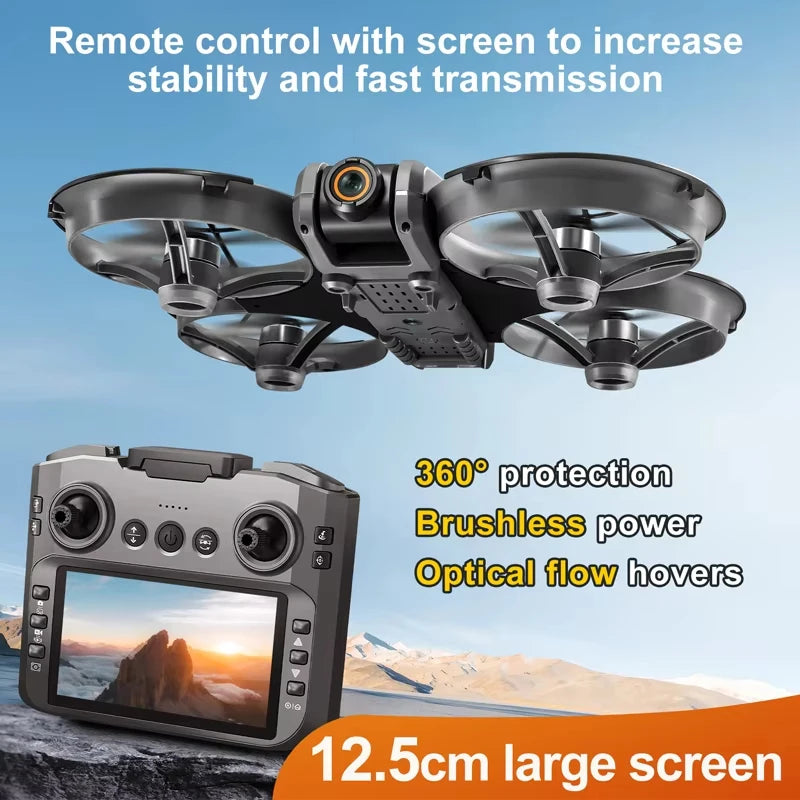 Xiaomi S156 Drone 8K HD 360° Wide Angle Dual Camera with 5G WiFi FPV UAV Screen Remote Control and Obstacle Avoidance Quadcopter