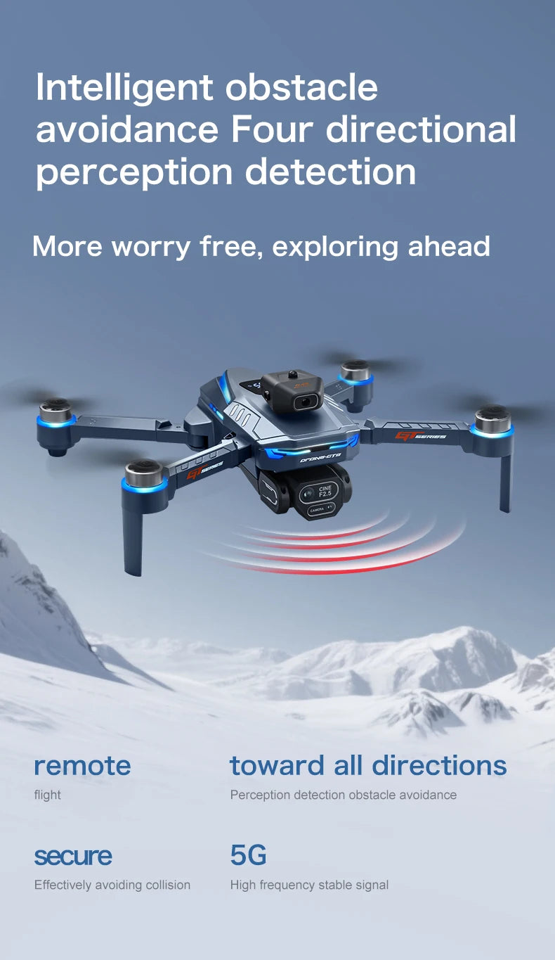 New GT8 Drone 8K Professional HD Camera Aerial FPV Intelligent Avoiding Obstacle Large Screen Remote Control Folding RC Dron Toy
