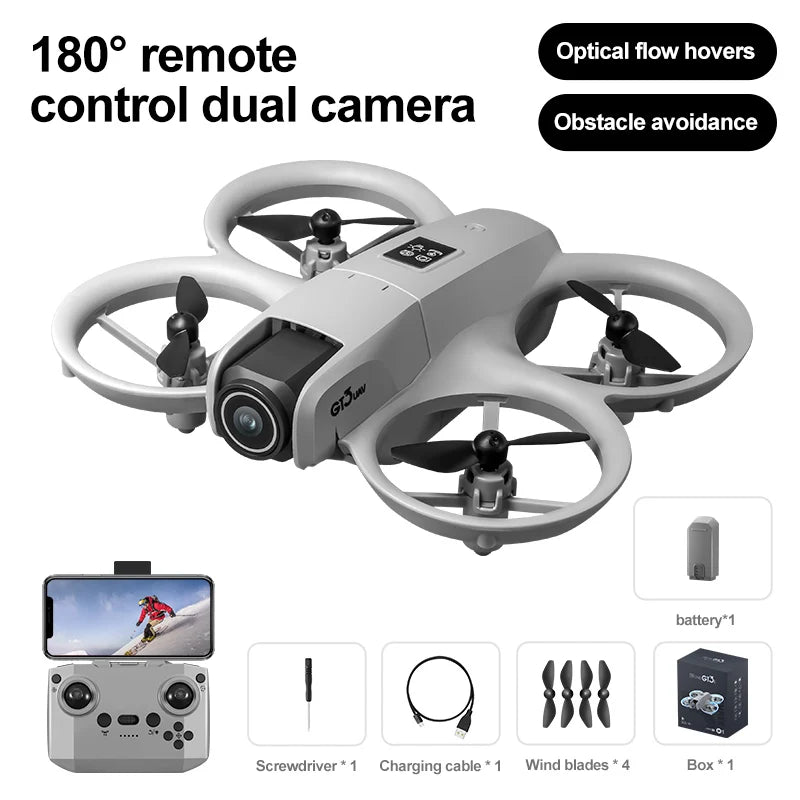 GT3 Mini RC Drone 4K Dual Aerial HD Photography Optical Flow Positioning Obstacle Avoidance UAV Remote Control Quadcopter
