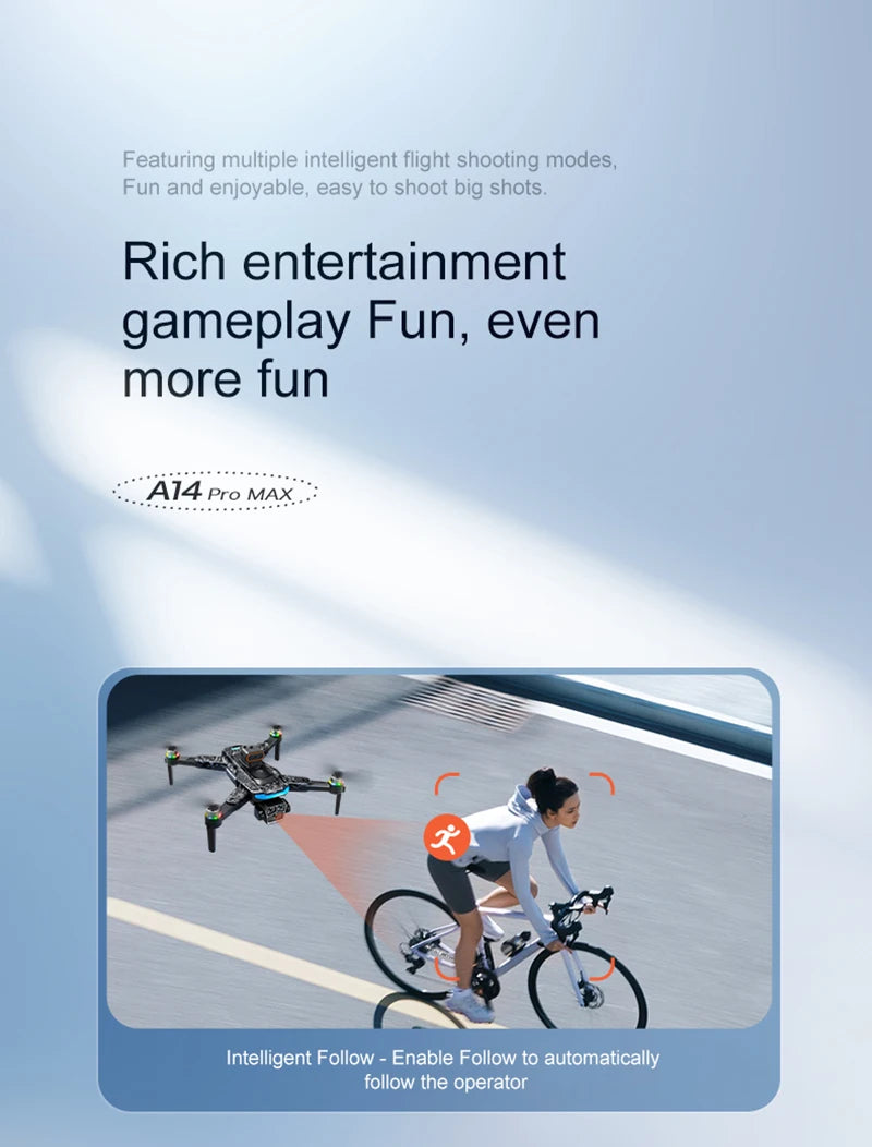 Xiaomi A14 Pro Max Drone Aerial 8K HD Dual-Camera 5G WIFI GPS Brushless Motor Optical Flow Obstacle Avoidance RC Drone 10000M