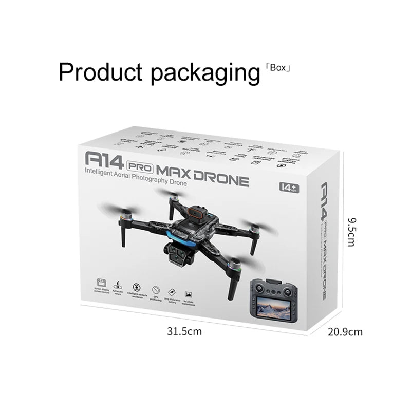 Xiaomi A14 Pro Max Drone Aerial 8K HD Dual-Camera 5G WIFI GPS Brushless Motor Optical Flow Obstacle Avoidance RC Drone 10000M
