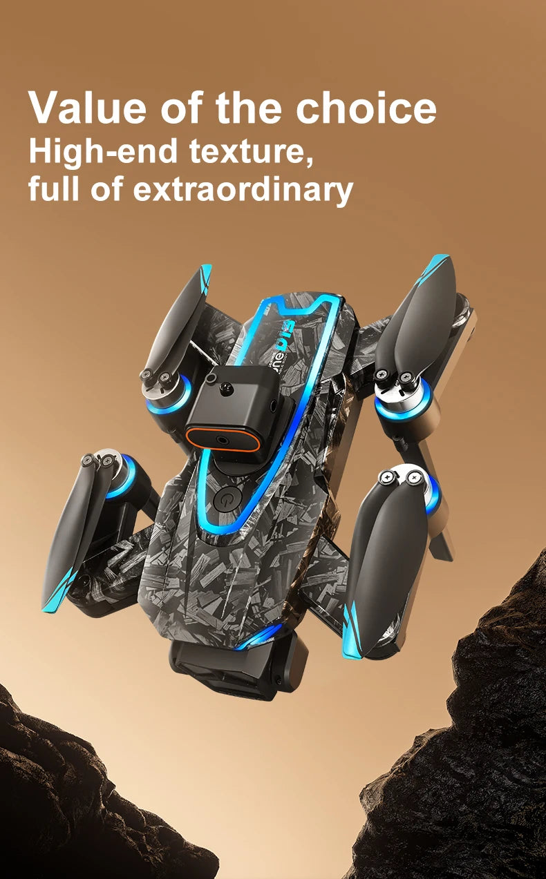 New D13 RC Drone 4K Professional HD Triple Camera 5G WIFI FPV Dron 360° Obstacle Avoidance Brushless Large Screen Quadcopter Toy