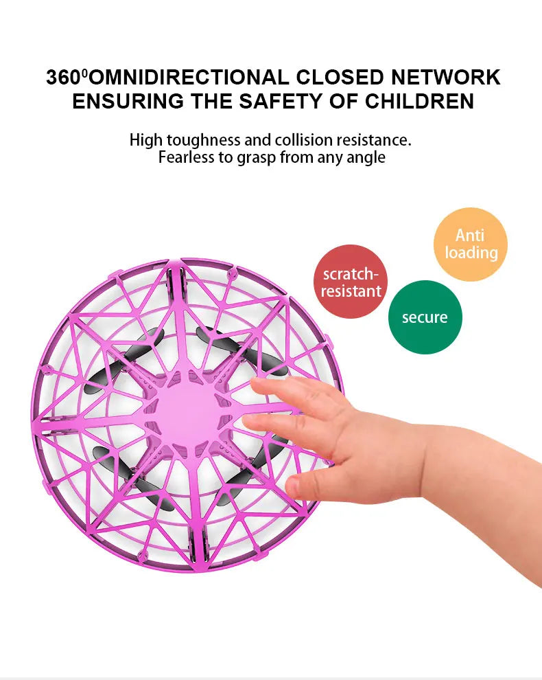 UFO induction aircraft remote control aircraft flying ball drone gesture intelligent suspended flying saucer children's toy boy