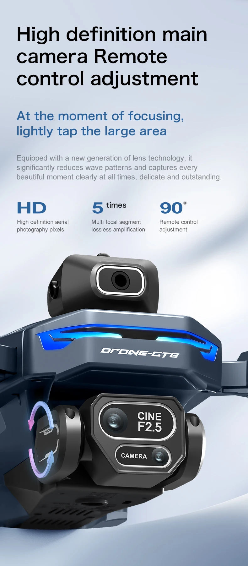 2025 NEW GT8 Drone 8K Professional Dual Camera GPS FPV Brushless Motor Optical Flow Hovering Folding Quadcopter RC Dron Toy Gift