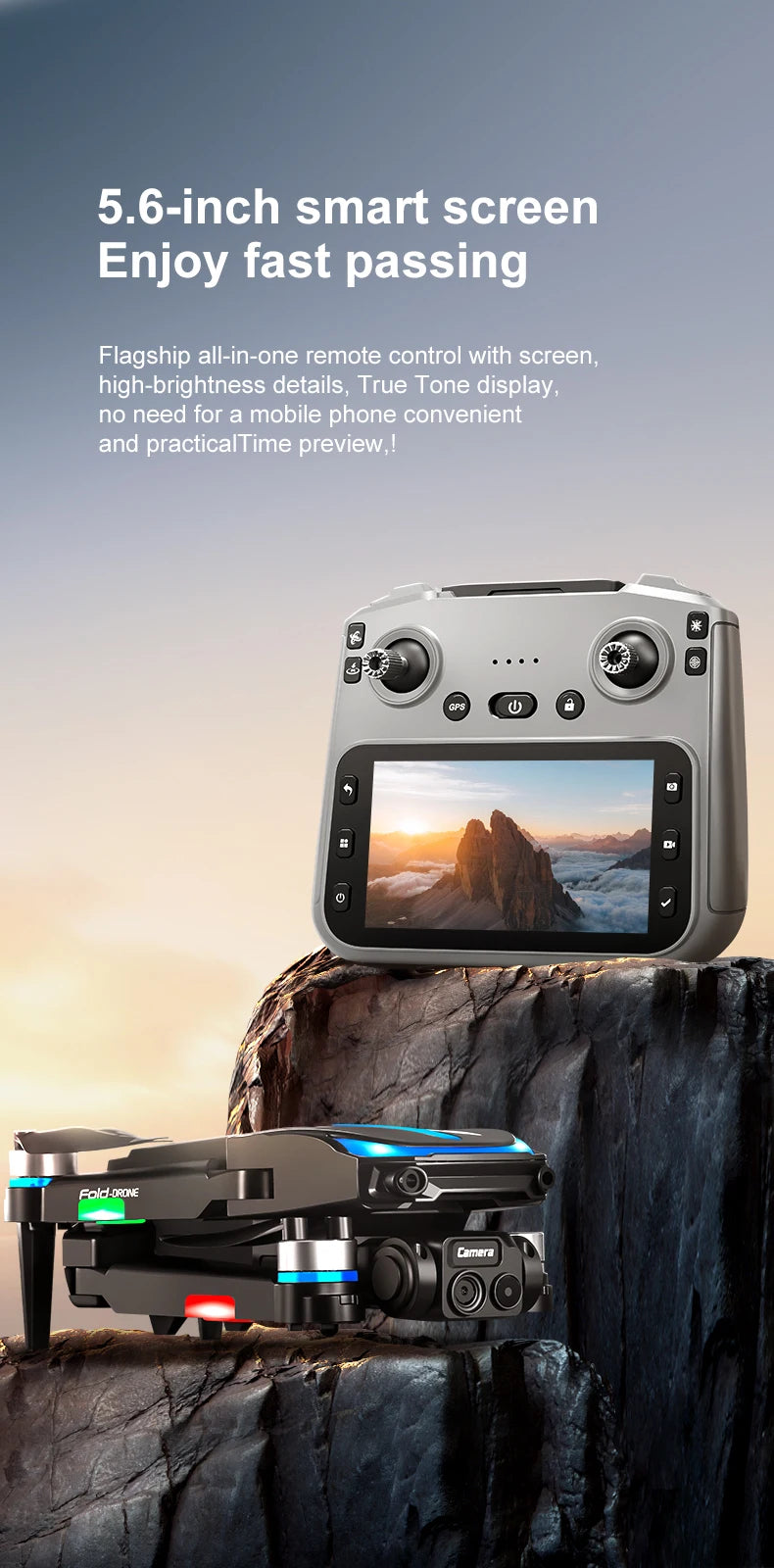 RG806 MAX Drone 8K HD Dual Cameras 5G GPS Aerial Photography 360° Obstacle Avoidance Live Video Security Surveillance Quadcopter