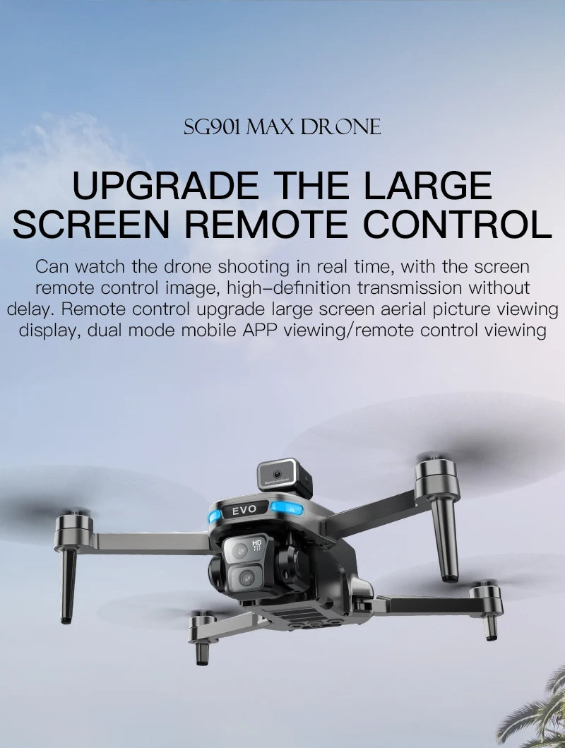 Mini Drone Professional GPS HD Camera Drones 5G WIFI FPV Video 4k UAV 4.5 inch large screen remote control RC Dron SG109 PRO MAX