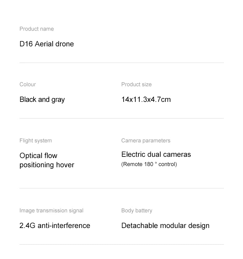 Xiaomi D16 Drone Bushless Motor 8K HD Aerial Profesional Dual-camera Helicopter Optical Flow GPS Positioning Avoidance Drone UAV