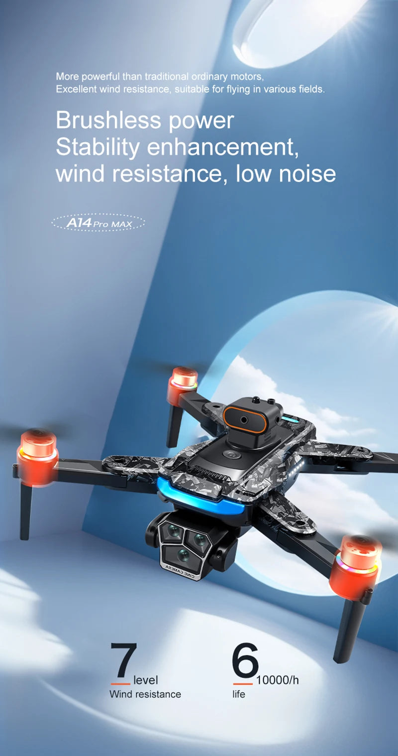 Xiaomi A14 Pro Max Drone Aerial 8K HD Dual-Camera 5G WIFI GPS Brushless Motor Optical Flow Obstacle Avoidance RC Drone 10000M