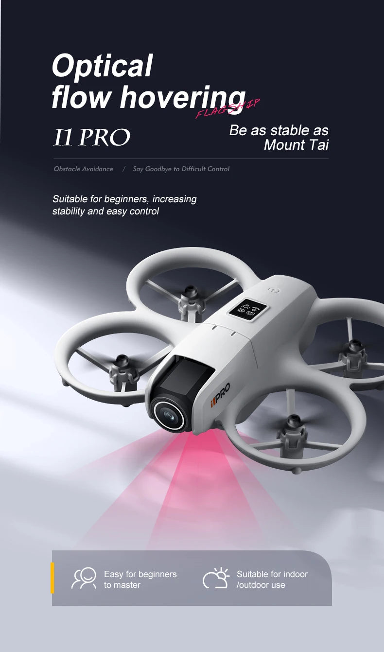 2025 NEW i1PRO Mini Drone Brushless Motor 8K Dual Camera HD Gesture Photography Quadcopters Intelligence Obstacles Avoidance UAV