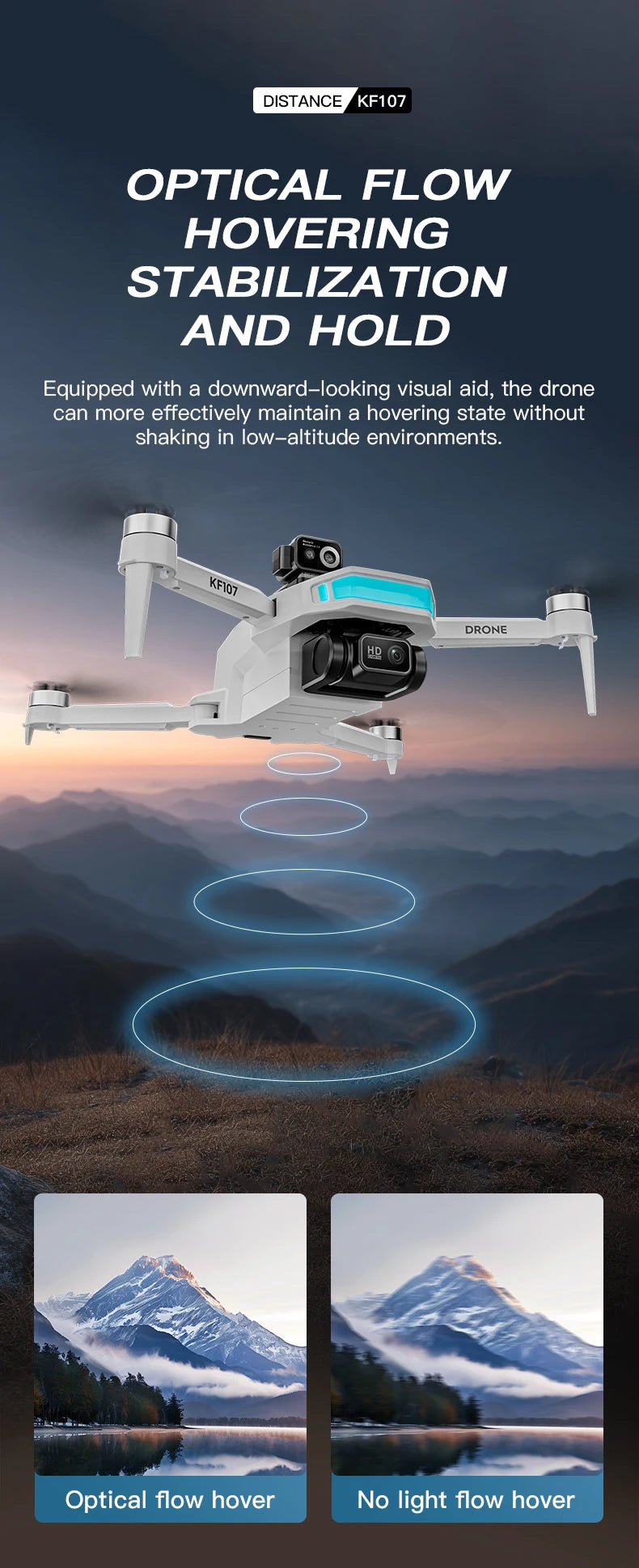 KF107 Professional Drone GPS 4K Aerial HD Avoidance Photography Obstacle Avoidance Foldable Brushless Rc Quadcopter