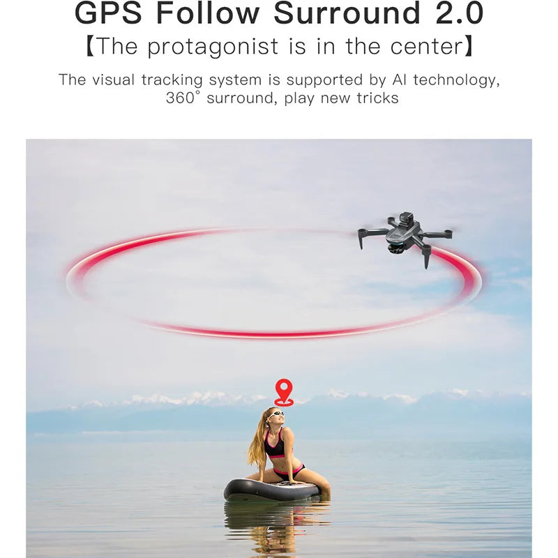 Drone L200 PRO MAX GPS with 2-axis Gimbal Professional Anti-shake 4K HD Camera FPV Drone 360° Obstacle Avoidance Quadcopter Toys