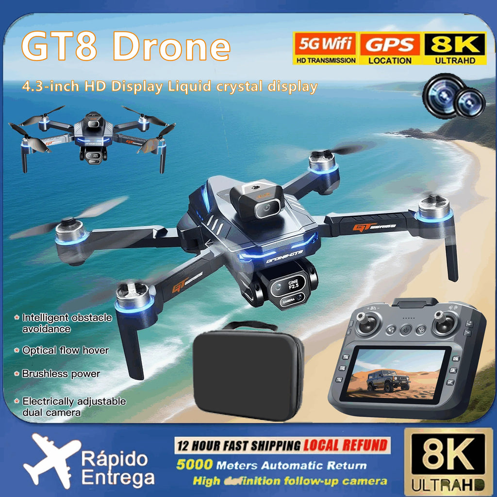 GT8 Mini Drone 8K WiFi GPS Professional HD Aerial Photography Quadcopter with Cameras Intelligent Obstacle Avoidance FPV UAV ToyCloudrixCloudrix14:173Blue-4K-1Batter99320546Blue - 4K - 1BatterGT8 Mini Drone 8K WiFi GPS Professional HD Aerial Photography Quadcopter with Cameras Intelligent Obstacle Avoidance FPV UAV Toy