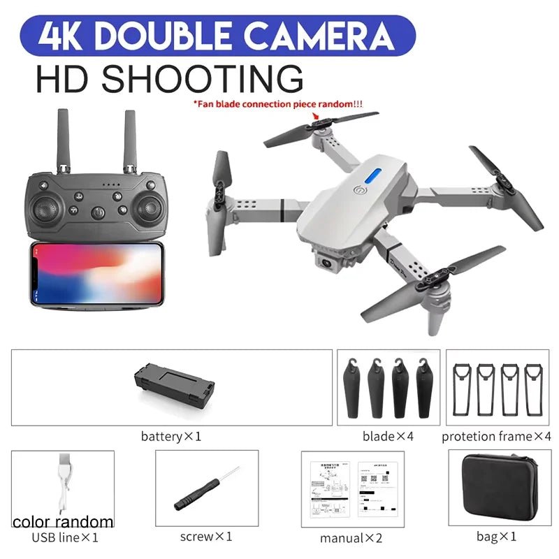 KBDFA 2025 E88 Professional Wide Angle RC Dron HD 4K Camera Mode Foldable Helicopter Aircraft Quadcopter Drone Kid Gift ToysCloudrixCloudrix14:1734K-Grey-DC-1B319457244K - Grey - DC - 1BKBDFA 2025 E88 Professional Wide Angle RC Dron HD 4K Camera Mode Foldable Helicopter Aircraft Quadcopter Drone Kid Gift Toys
