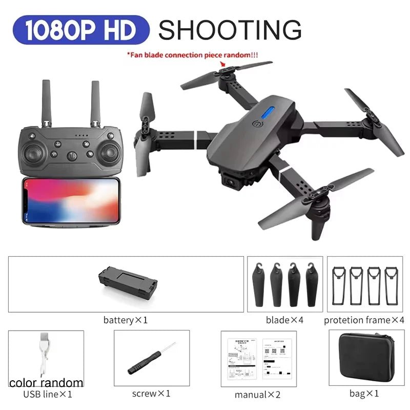 KBDFA 2025 E88 Professional Wide Angle RC Dron HD 4K Camera Mode Foldable Helicopter Aircraft Quadcopter Drone Kid Gift ToysCloudrixCloudrix14:1931080P-Black-1B320440281080P - Black - 1BKBDFA 2025 E88 Professional Wide Angle RC Dron HD 4K Camera Mode Foldable Helicopter Aircraft Quadcopter Drone Kid Gift Toys