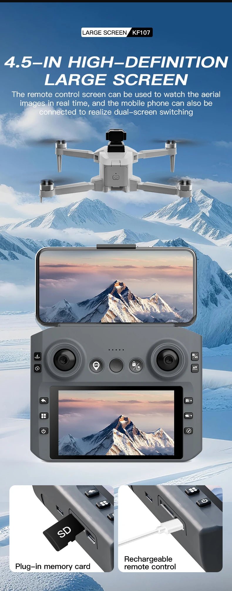 KF107 Professional Drone GPS 4K Aerial HD Avoidance Photography Obstacle Avoidance Foldable Brushless Rc QuadcopterCloudrixCloudrix14:691KF107-OAS95900924KF107 - OASKF107 Professional Drone GPS 4K Aerial HD Avoidance Photography Obstacle Avoidance Foldable Brushless Rc Quadcopter