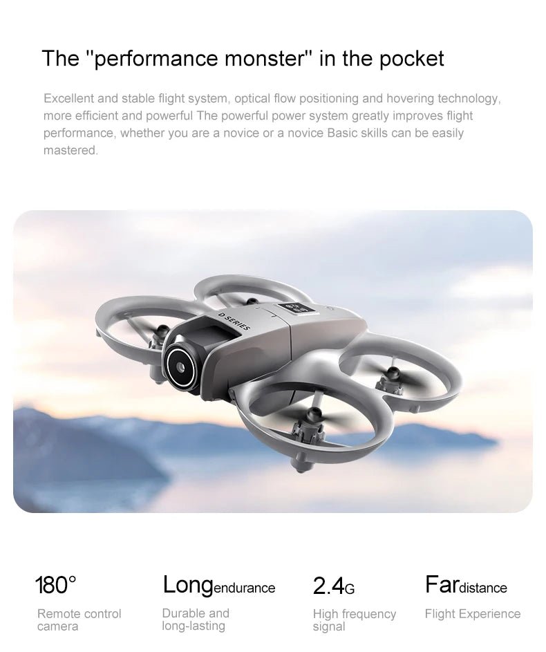 NEW D16 RC Drone Mini Optical Flow Obstacle Avoidance 180 ° Electrically Adjustable 8K Dual Camera Remote - controlled QuadcoptersCloudrixCloudrix14:173Grey-8K HD-1B-VR00349765Grey - 8K HD - 1B - VRNEW D16 RC Drone Mini Optical Flow Obstacle Avoidance 180 ° Electrically Adjustable 8K Dual Camera Remote - controlled Quadcopters