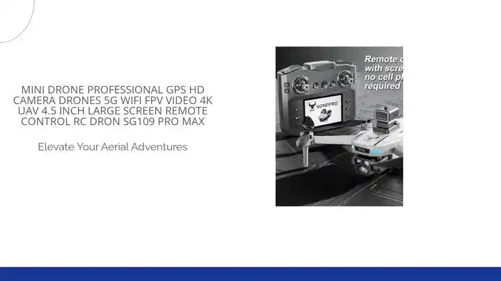 Mini Drone Professional GPS HD Camera Drones 5G WIFI FPV Video 4k UAV 4.5 inch large screen remote control RC Dron SG109 PRO MAX by@Outfy