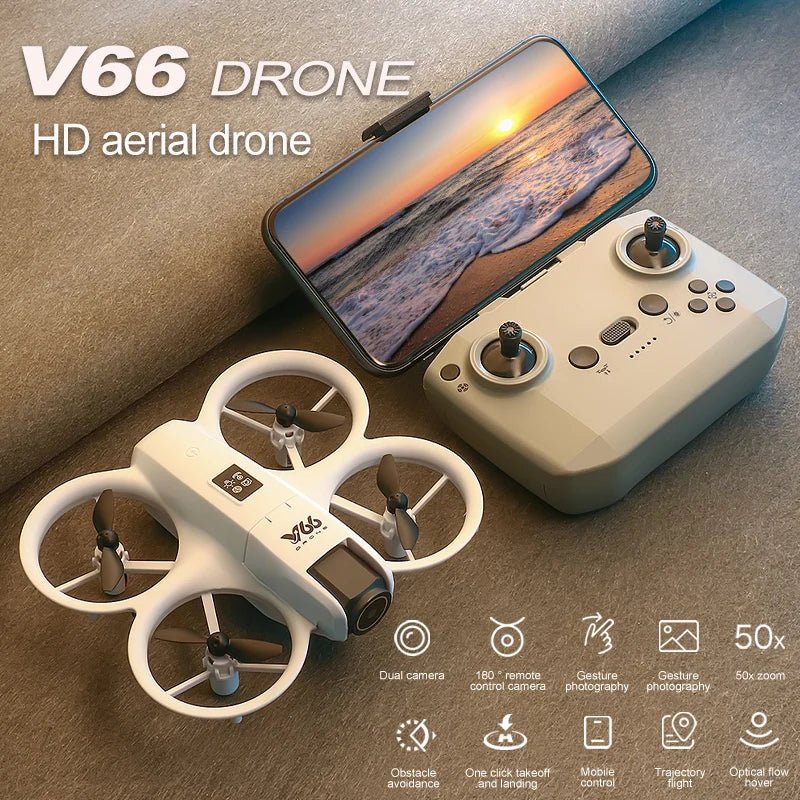 V66 Mini Drone 4K Profession HD Wide Angle Camera WiFi FPV RC Dron Height Keep Helicopter Foldable Quadcopter Kids Toys Gift 4DRCloudrixCloudrix14:175Grayish White94131452Grayish WhiteV66 Mini Drone 4K Profession HD Wide Angle Camera WiFi FPV RC Dron Height Keep Helicopter Foldable Quadcopter Kids Toys Gift 4DR